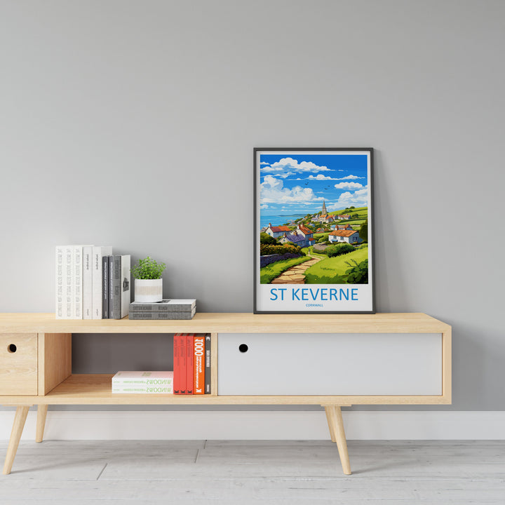 St keverne Travel Print Wall Art St keverne Wall Hanging Home Décor St keverne Gift Art Lovers Cornwall Art Lover Gift