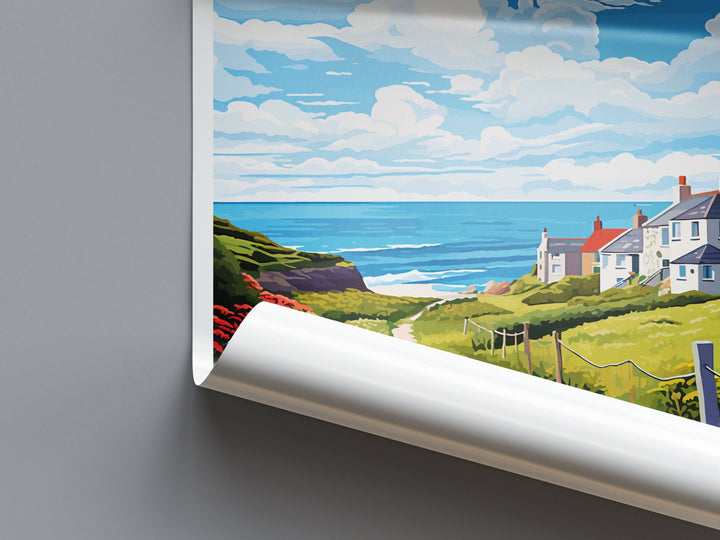 St Agnes Travel Print Wall Art St Agnes Wall Hanging Home Décor St Agnes Gift Art Lovers Cornwall Art Lover Gift