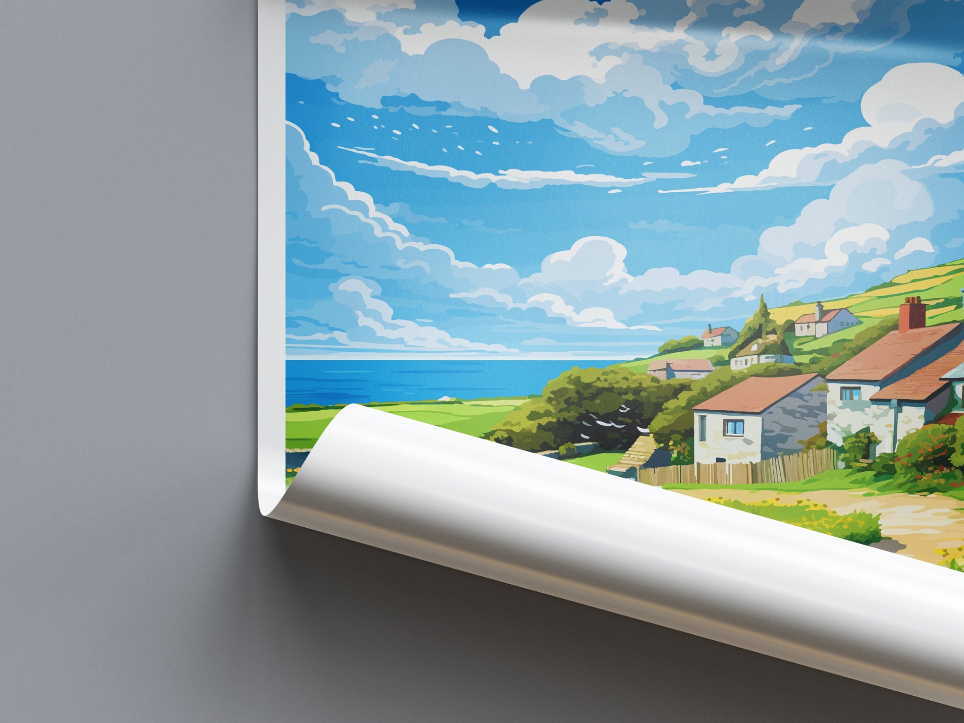 St Agnes Travel Print Wall Art St Agnes Wall Hanging Home Décor St Agnes Gift Art Lovers Cornwall Art Lover Gift