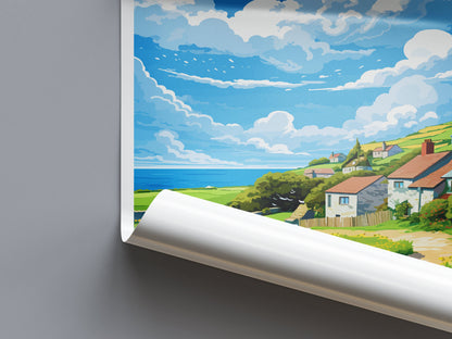 St Agnes Travel Print Wall Art St Agnes Wall Hanging Home Décor St Agnes Gift Art Lovers Cornwall Art Lover Gift