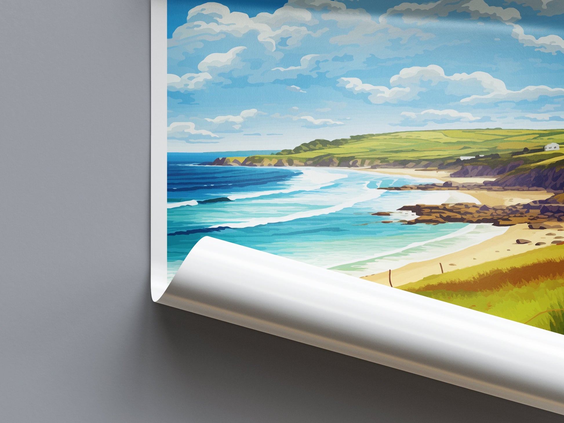 Sennen Cove Travel Print Wall Art Sennen Cove Wall Hanging Home Décor Sennen Cove Gift Art Lovers Cornwall Art Lover Gift