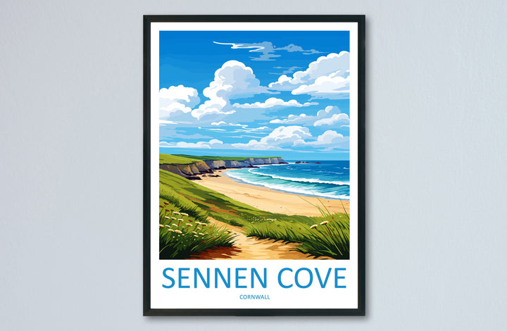 Sennen Cove Travel Print Wall Art Sennen Cove Wall Hanging Home Décor Sennen Cove Gift Art Lovers Cornwall Art Lover Gift