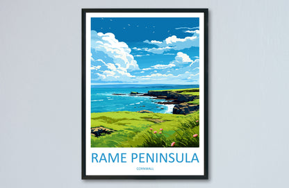 Rame Peninsula Travel Print Wall Art Rame Peninsula Wall Hanging Home Décor Rame Peninsula Gift Art Lovers Cornwall Art