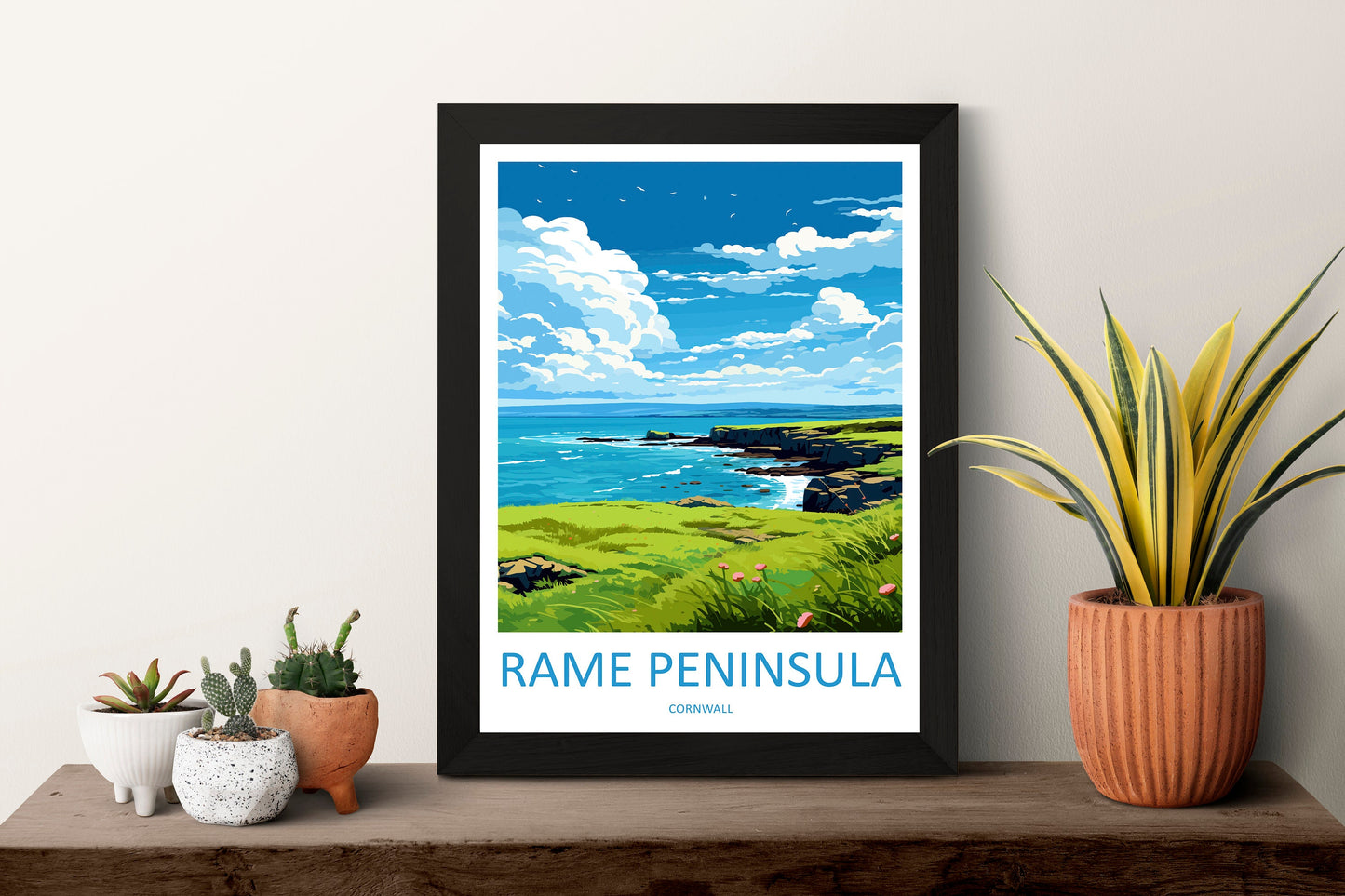 Rame Peninsula Travel Print Wall Art Rame Peninsula Wall Hanging Home Décor Rame Peninsula Gift Art Lovers Cornwall Art