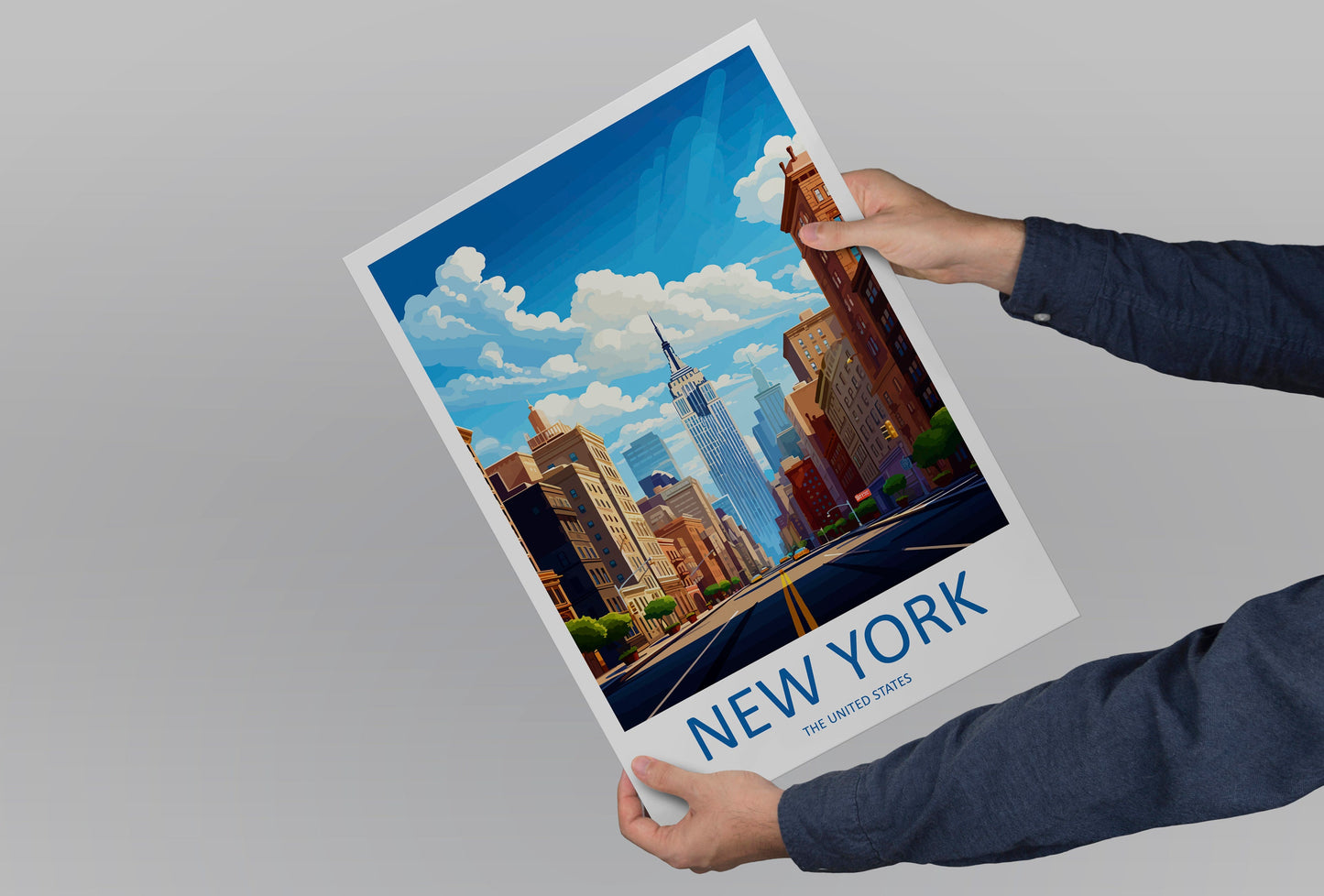 New York Travel Print Wall Art New York Wall Hanging Home Décor New York Gift Art Lovers New York State Art Gift Lover Print