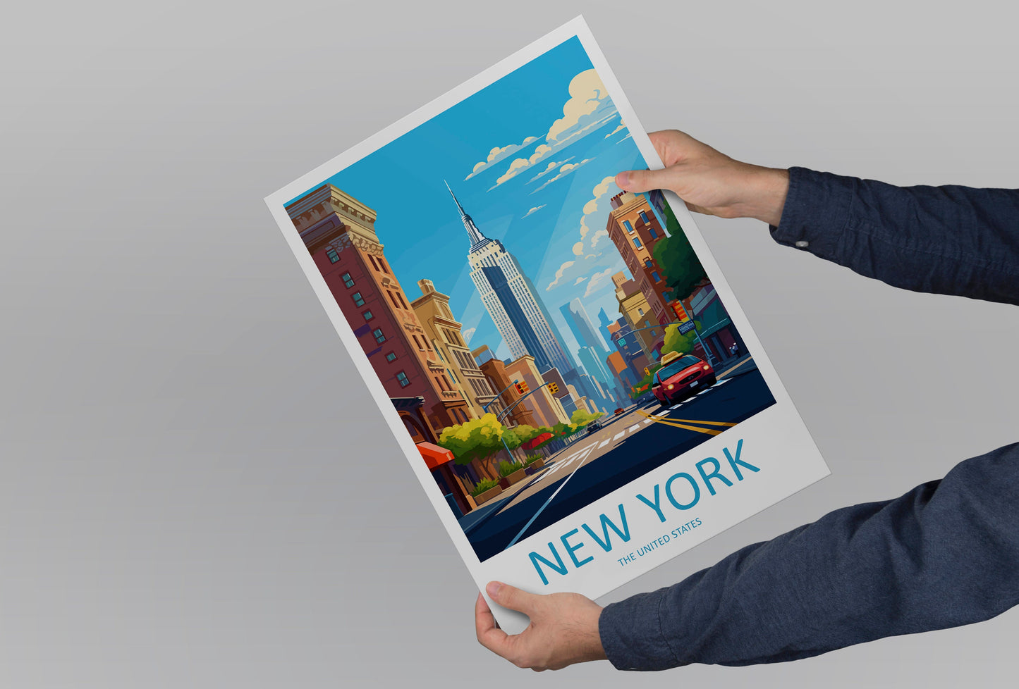New York Travel Print Wall Art New York Wall Hanging Home Décor New York Gift Art Lovers New York State Art Gift Lover Print