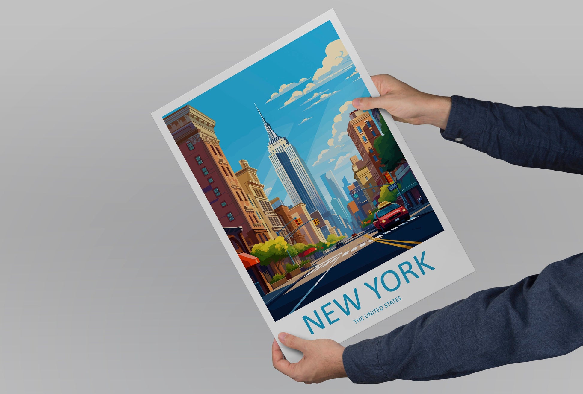 New York Travel Print Wall Art New York Wall Hanging Home Décor New York Gift Art Lovers New York State Art Gift Lover Print
