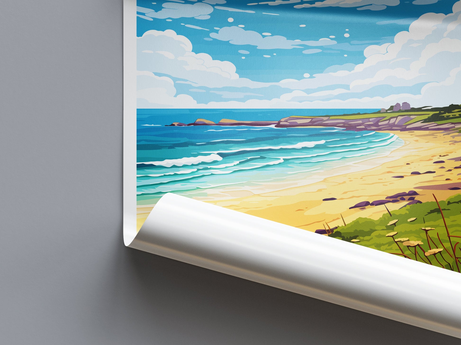 Porthgwidden Beach Travel Print Wall Art Porthgwidden Beach Wall Hanging Home Décor Porthgwidden Gift Art Lovers Cornwall Art Porthgwidden