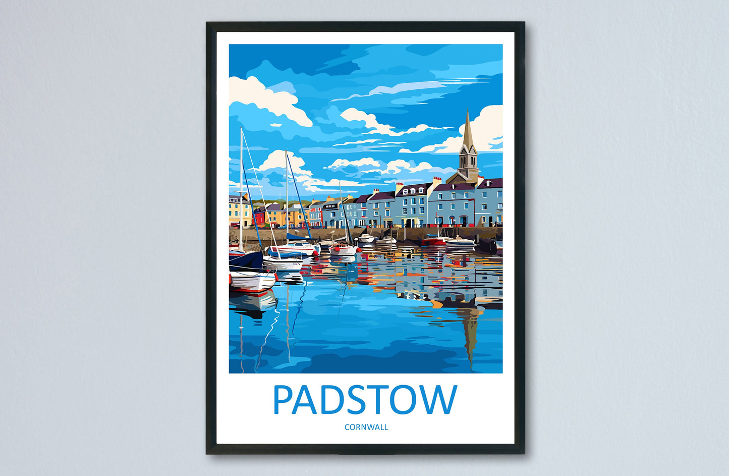 Padstow Harbour Travel Print Wall Art PadstowWall Hanging Home Décor Padstow Gift Art Lovers Cornwall Art Padstow Wall Art