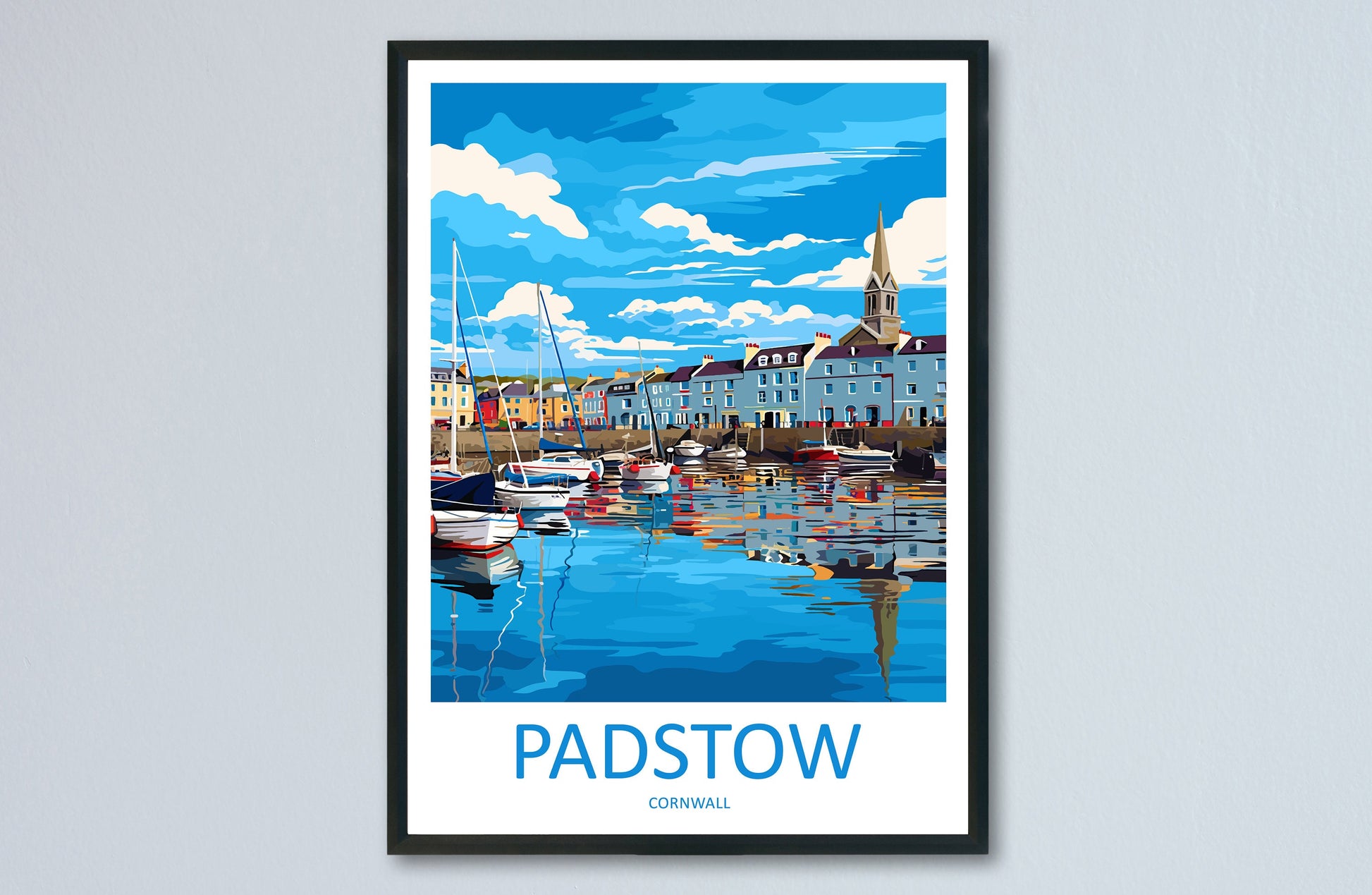 Padstow Harbour Travel Print Wall Art PadstowWall Hanging Home Décor Padstow Gift Art Lovers Cornwall Art Padstow Wall Art