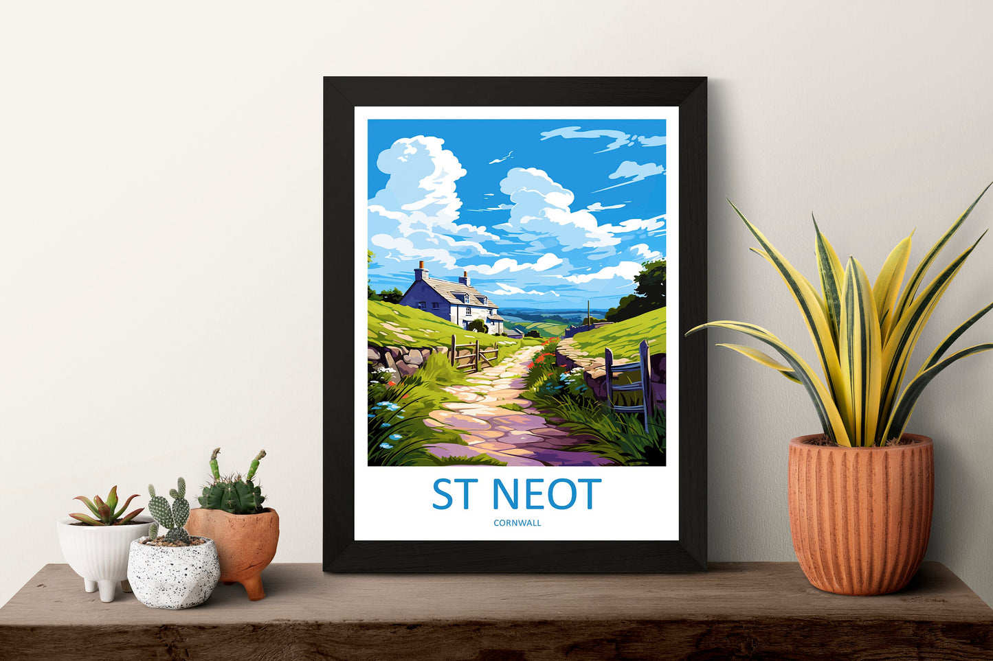 St Neot Travel Print Wall Art St Neot Wall Hanging Home Décor St Neot Gift Art Lovers Cornwall Art St Neot Wall Art