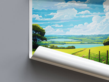 Mylor Travel Print Wall Art Mylor Wall Hanging Home Décor Mylor Gift Art Lovers Cornwall Art Mylor Wall Art
