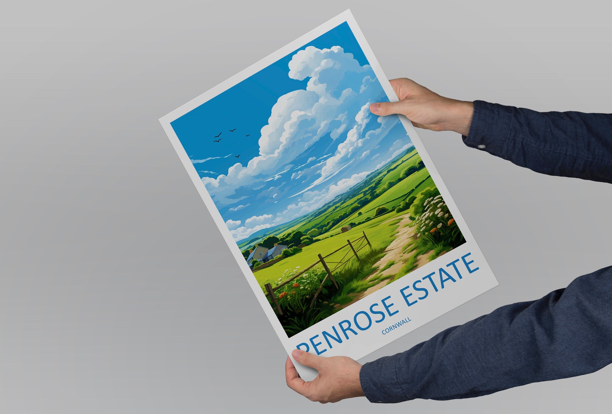 Pensrose Estate Travel Print Wall Art Pensrose Estate Wall Hanging Home Décor Pensrose Estate Gift Art Lovers Cornwall Art Pensrose Estate