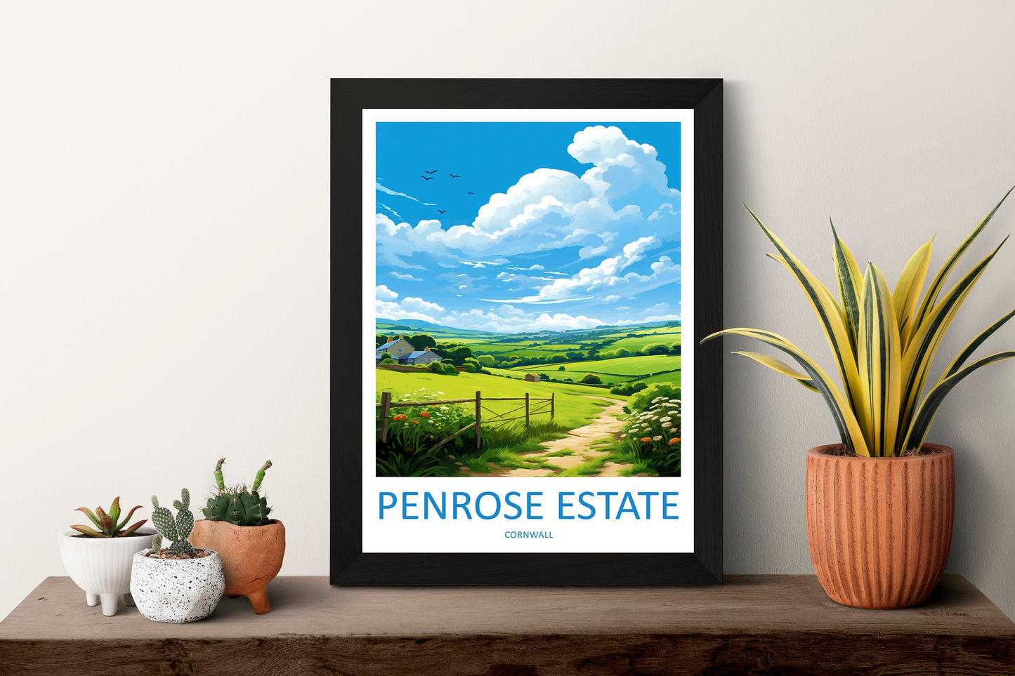 Pensrose Estate Travel Print Wall Art Pensrose Estate Wall Hanging Home Décor Pensrose Estate Gift Art Lovers Cornwall Art Pensrose Estate