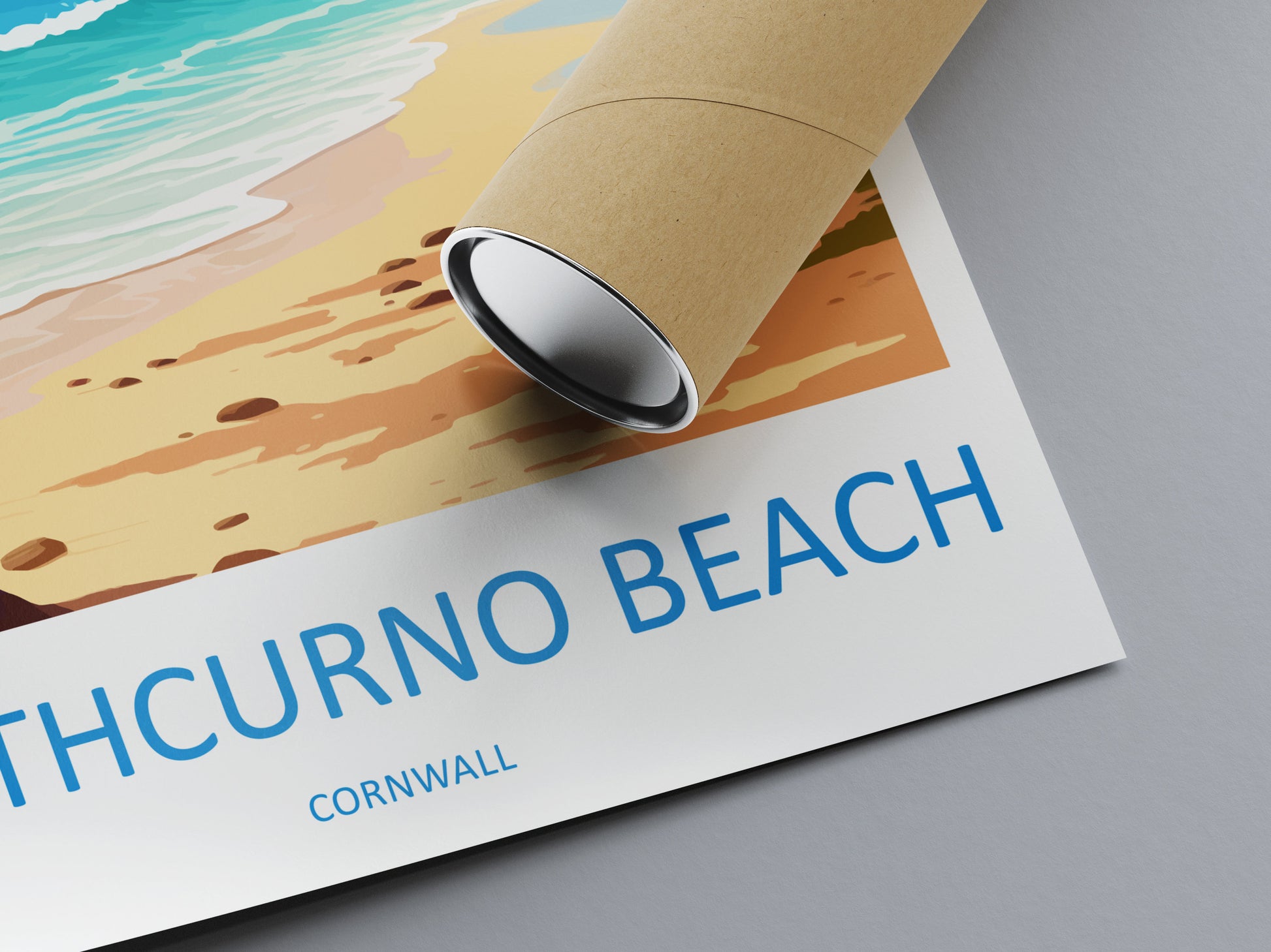 Porthcurno Beach Travel Print Wall Art Porthcurno Wall Hanging Home Décor Porthcurno Gift Art Lovers Cornwall Art Porthcurno Wall Art