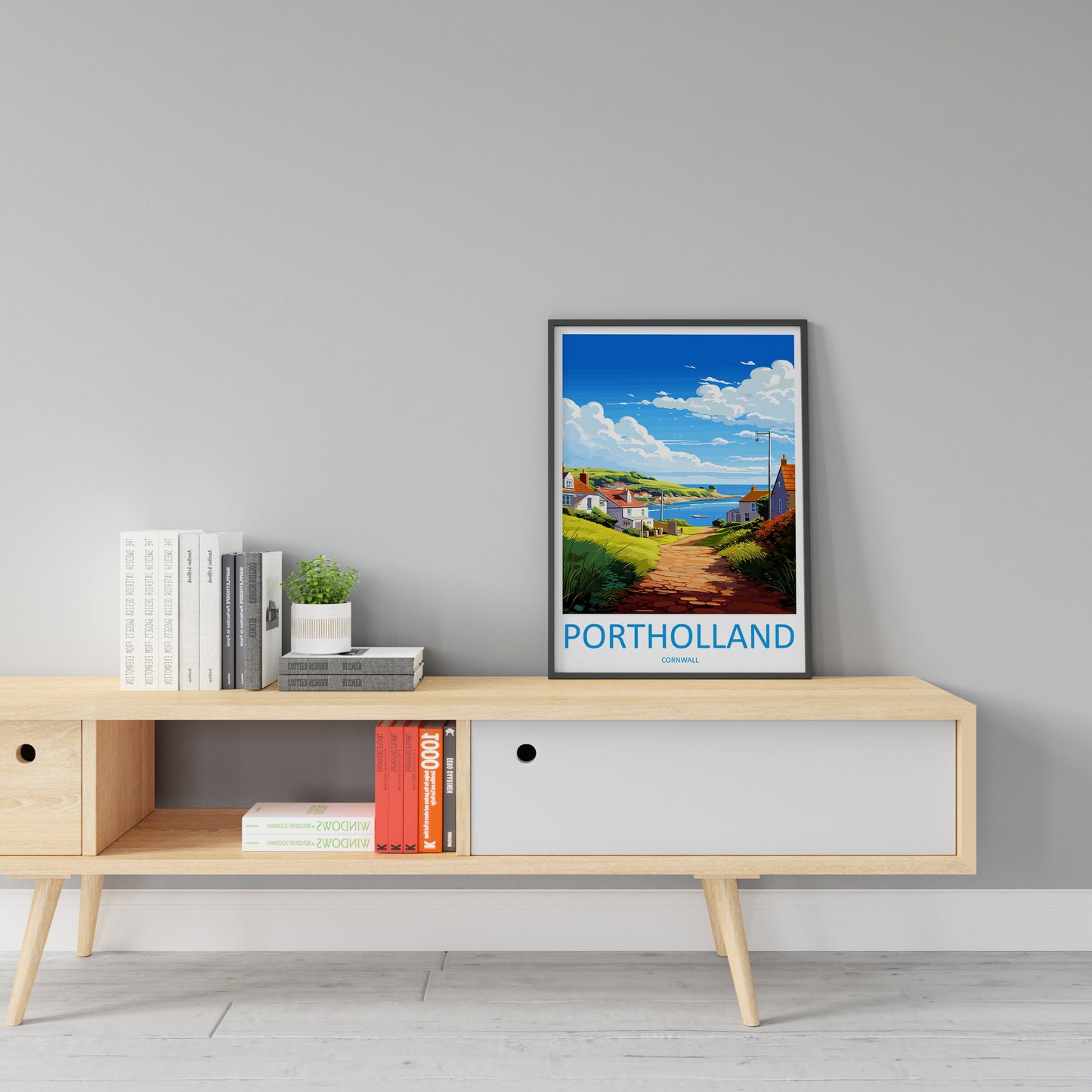 Portholland Travel Print Wall Art Portholland Wall Hanging Home Décor Portholland Gift Art Lovers Cornwall Art Portholland Wall Art
