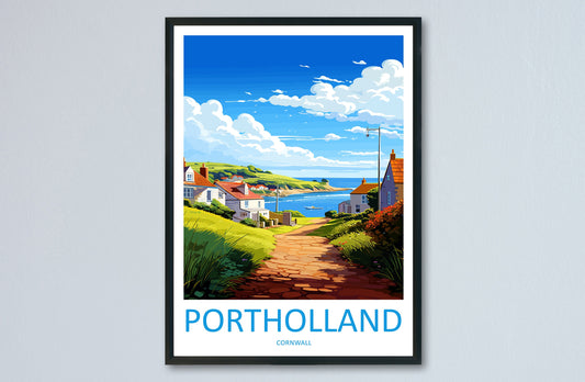 Portholland Travel Print Wall Art Portholland Wall Hanging Home Décor Portholland Gift Art Lovers Cornwall Art Portholland Wall Art