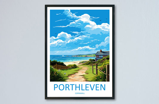 Porthleven Travel Print Wall Art Porthleven Wall Hanging Home Décor Porthleven Gift Art Lovers Cornwall Art Porthleven Wall Art