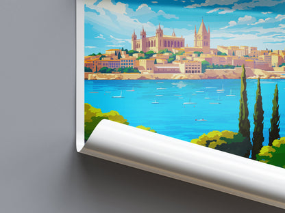 Palma De mallorca Travel Print Wall Art Palma De mallorca Wall Hanging Home Décor Palma De mallorca Gift Art Lovers Spain Art Lover Gift