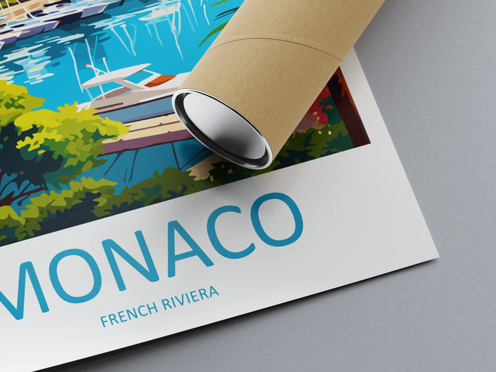 Monaco Travel Print Wall Art Monaco Wall Hanging Home Décor Monaco Gift Art Lovers Monaco Art Lover Gift Monaco Travel Art Wall Gift