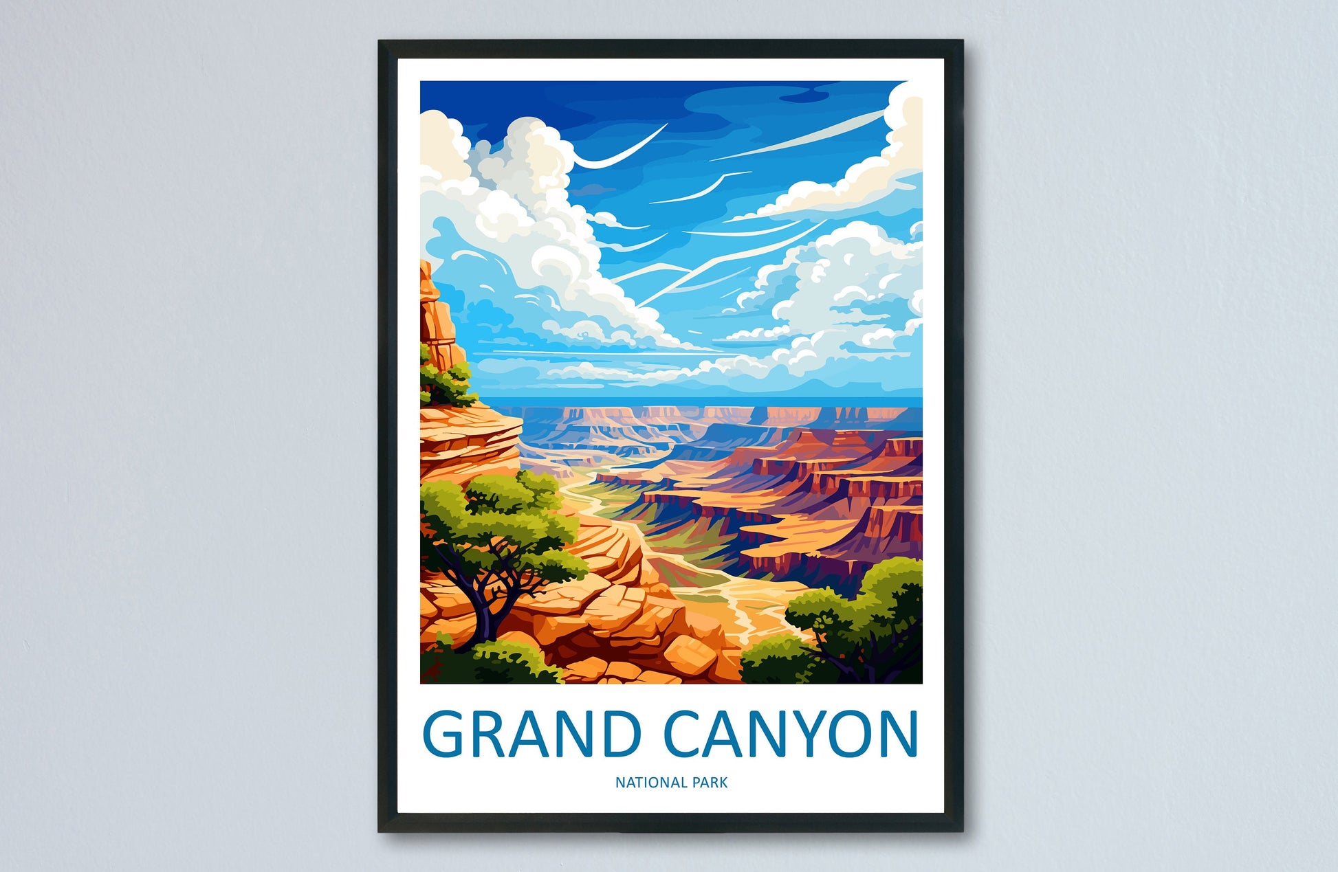 Grand Canyon National Park Travel Print Wall Art Grand Canyon Wall Hanging Home Décor Grand Canyon Gift Art Lovers Arizona Art Lover Gift