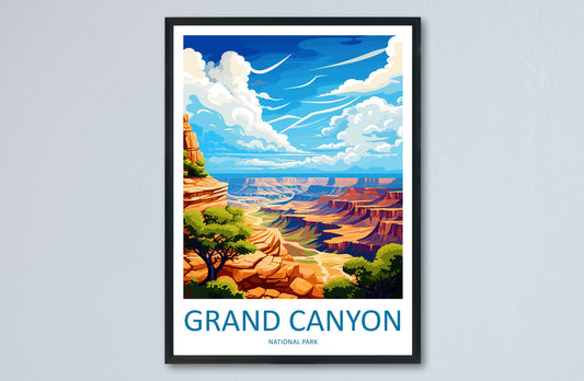 Grand Canyon National Park Travel Print Wall Art Grand Canyon Wall Hanging Home Décor Grand Canyon Gift Art Lovers Arizona Art Lover Gift