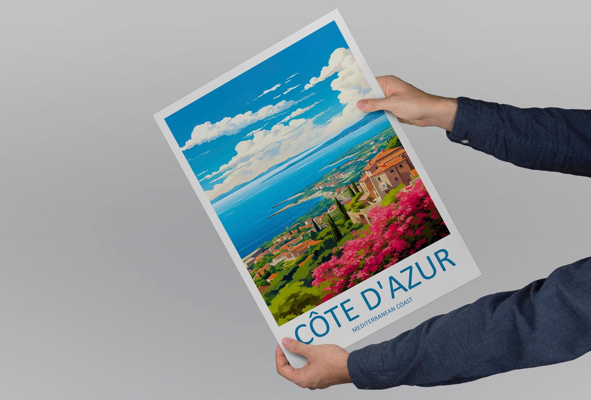 Cote D'azur Travel Print Wall Art Cote D'azur Wall Hanging Home Decor Cote D'azur France Gift Art Lovers Wall Art Print Art Cote D'azur