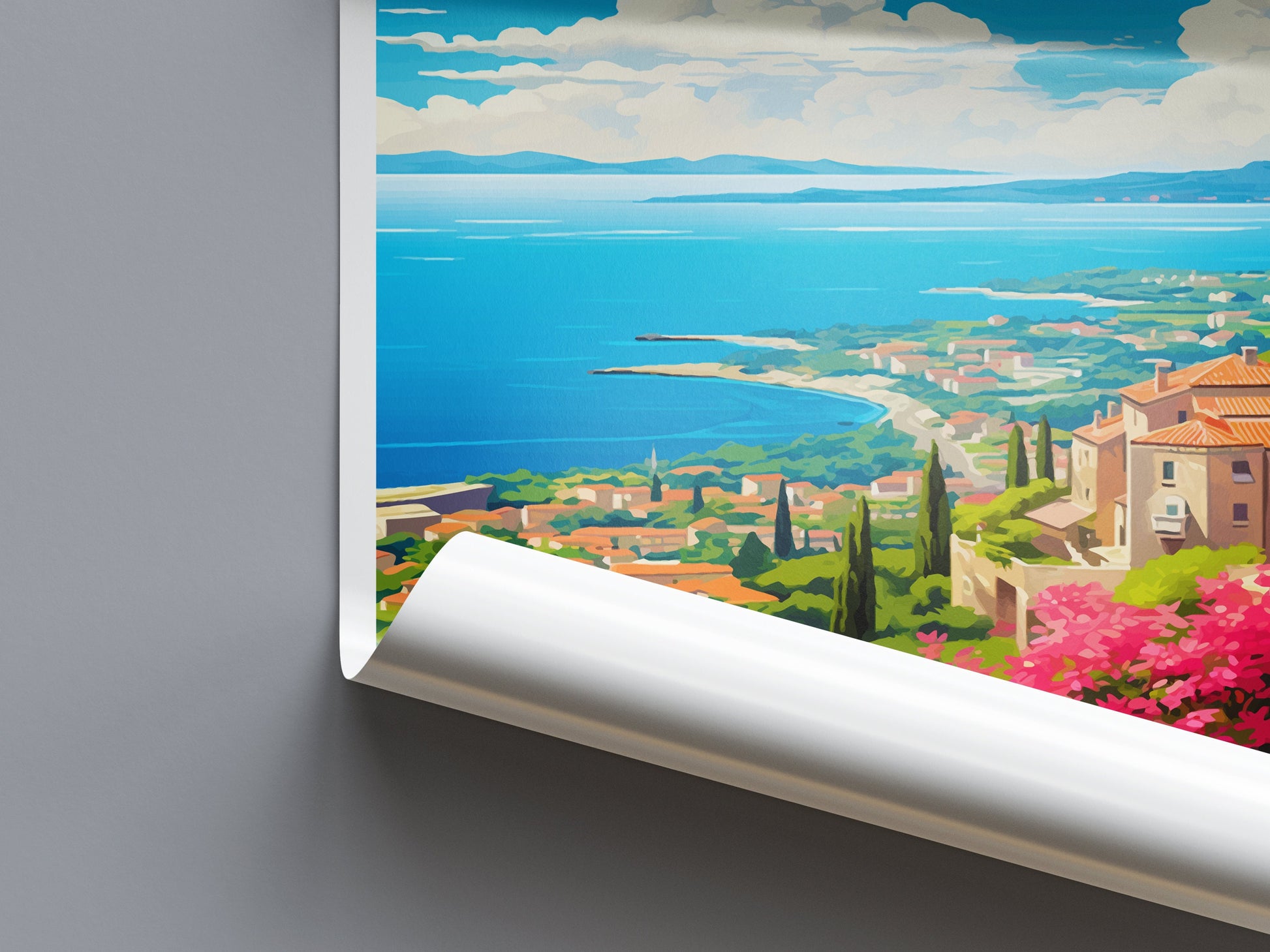 Cote D'azur Travel Print Wall Art Cote D'azur Wall Hanging Home Decor Cote D'azur France Gift Art Lovers Wall Art Print Art Cote D'azur
