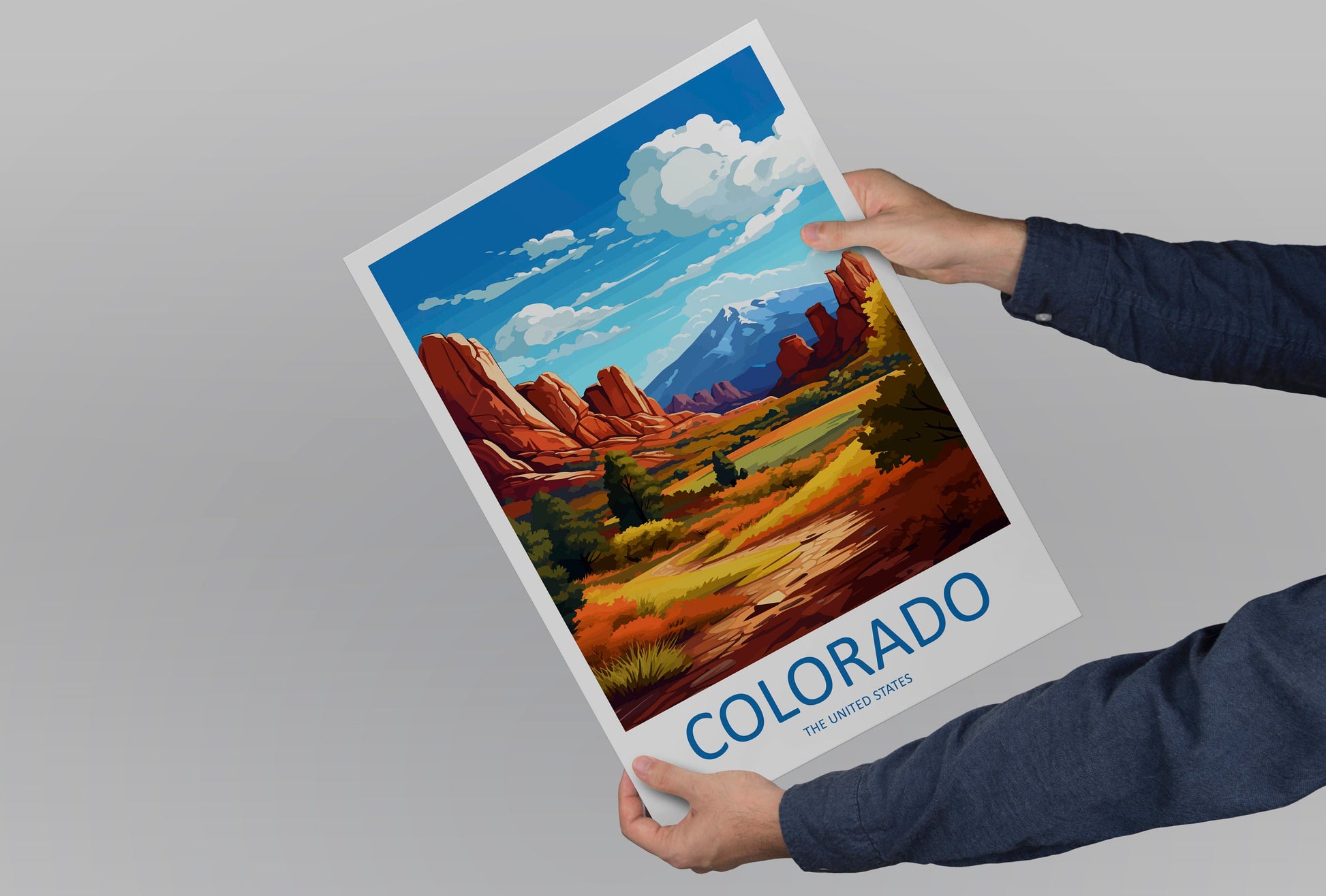 Colorado Travel Print Wall Art Colorado Wall Hanging Home Décor Colorado Gift Art Lovers Colorado Art Gift Lover