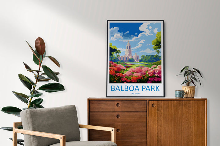 Balboa Park Travel Print Wall Art Balboa Park Wall Hanging Home Décor Balboa Park Gift Art Lovers California Art Lover Gift