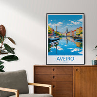 Aveiro Travel Print Wall Art Aveiro Wall Hanging Home Décor Aveiro Gift Art Lovers Portugal Art Lover Gift Aveiro Wall Décor Print