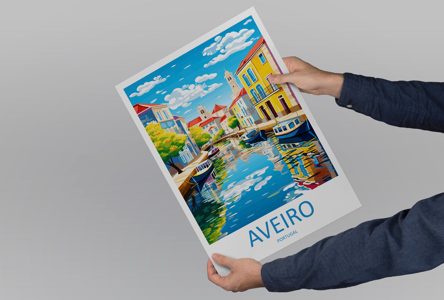 Aveiro Travel Print Wall Art Aveiro Wall Hanging Home Décor Aveiro Gift Art Lovers Portugal Art Lover Gift Aveiro Wall Décor Print