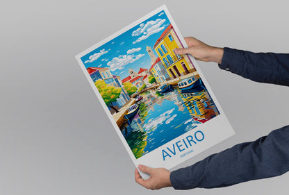 Aveiro Travel Print Wall Art Aveiro Wall Hanging Home Décor Aveiro Gift Art Lovers Portugal Art Lover Gift Aveiro Wall Décor Print