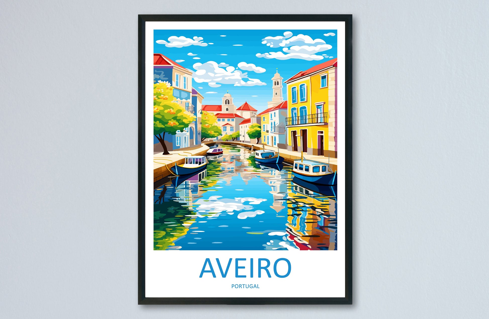 Aveiro Travel Print Wall Art Aveiro Wall Hanging Home Décor Aveiro Gift Art Lovers Portugal Art Lover Gift Aveiro Wall Décor Print