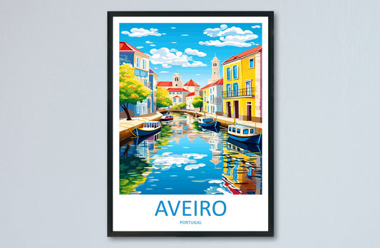 Aveiro Travel Print Wall Art Aveiro Wall Hanging Home Décor Aveiro Gift Art Lovers Portugal Art Lover Gift Aveiro Wall Décor Print