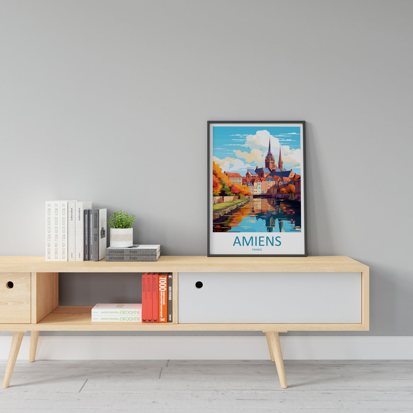 Amiens Travel Print Wall Art Amiens Wall Hanging Home Décor Amiens Gift Art Lovers France Art Lover Gift Amiens Poster