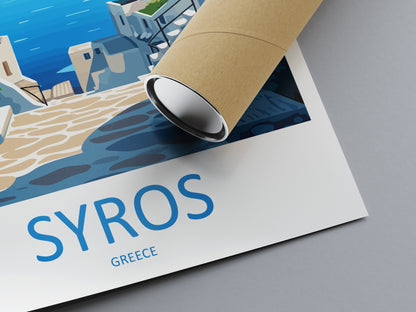 Syros Travel Print Wall Art Syros Greece Wall Hanging Home Decoration Syros Gift Art Lovers Wall Art Print Syros Greece Wall Art