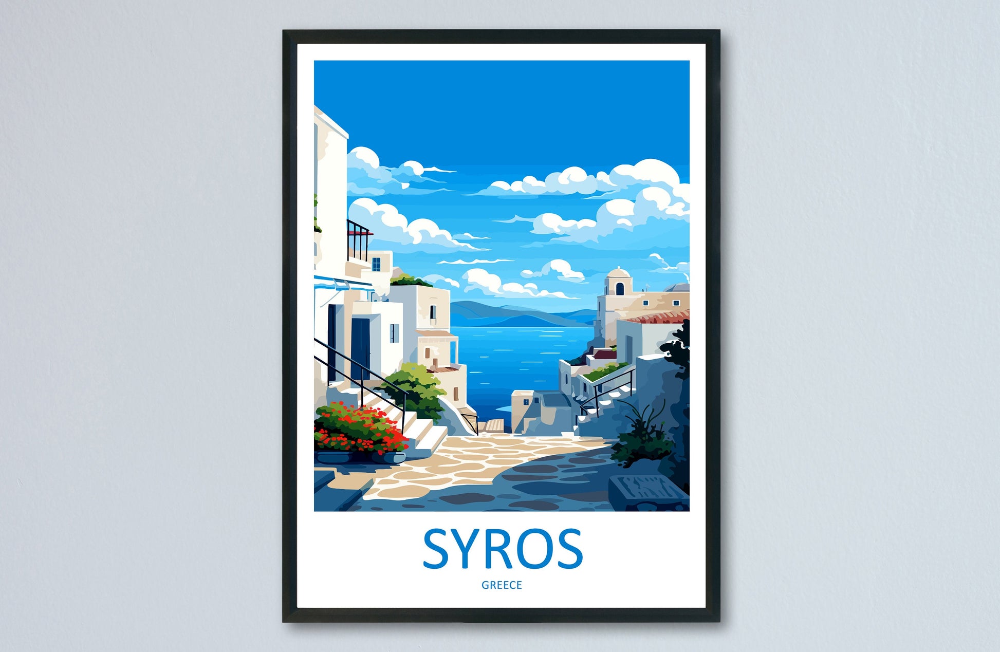 Syros Travel Print Wall Art Syros Greece Wall Hanging Home Decoration Syros Gift Art Lovers Wall Art Print Syros Greece Wall Art
