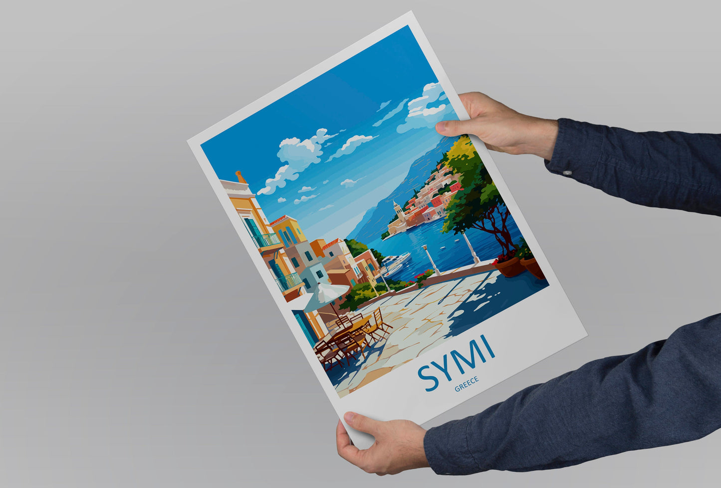 Symi Travel Print Wall Art Symi Greece Wall Hanging Home Decor Symi Gift Art Lovers Wall Art Print Symi Greece Wall Art Poster
