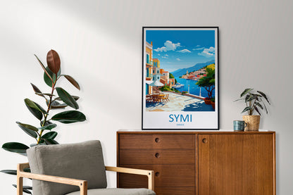 Symi Travel Print Wall Art Symi Greece Wall Hanging Home Decor Symi Gift Art Lovers Wall Art Print Symi Greece Wall Art Poster