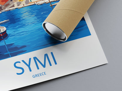 Symi Travel Print Wall Art Symi Greece Wall Hanging Home Decor Symi Gift Art Lovers Wall Art Print Symi Greece Wall Art Poster