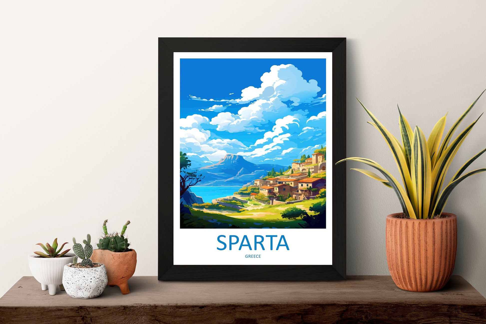 Sparta Travel Print Wall Art Sparta Greece Wall Hanging Home Decoration Sparta Gift Art Lovers Wall Art Print Sparta Greece Wall Art