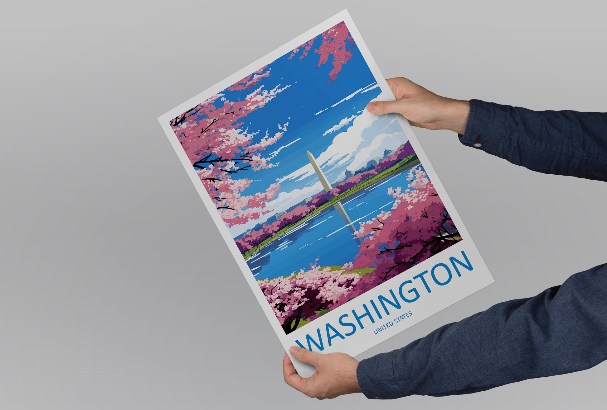 Washington DC Travel Print Wall Art Washington DC Wall Hanging Home Décor Washington DC Gift Art Lovers United States Art Lover Gift