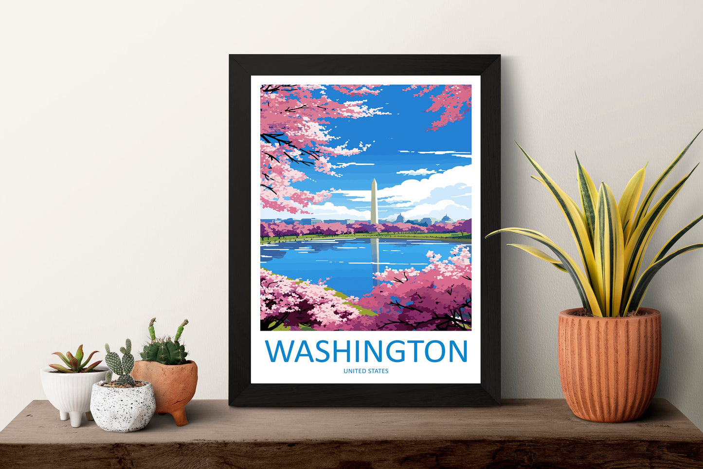 Washington DC Travel Print Wall Art Washington DC Wall Hanging Home Décor Washington DC Gift Art Lovers United States Art Lover Gift