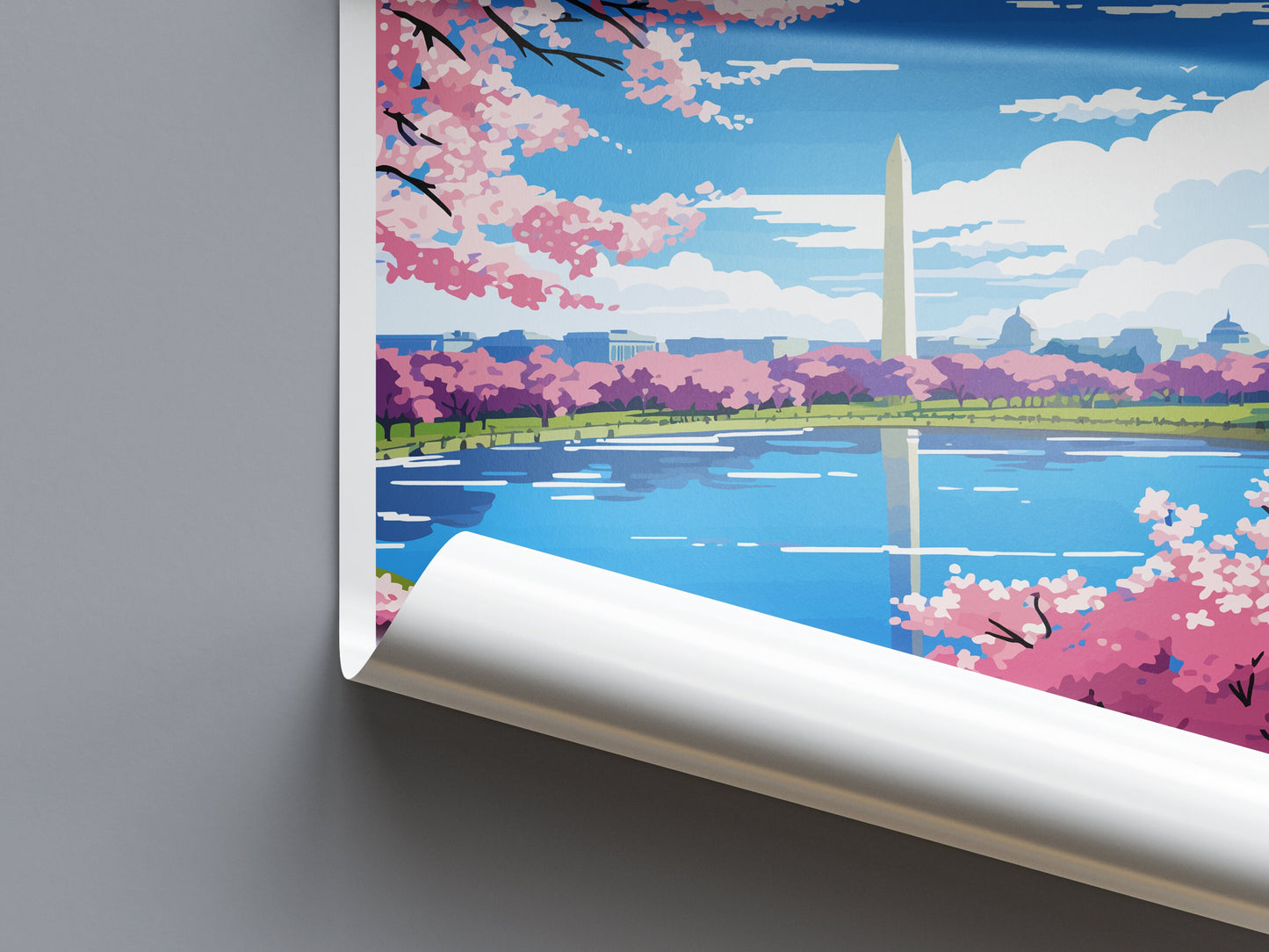 Washington DC Travel Print Wall Art Washington DC Wall Hanging Home Décor Washington DC Gift Art Lovers United States Art Lover Gift