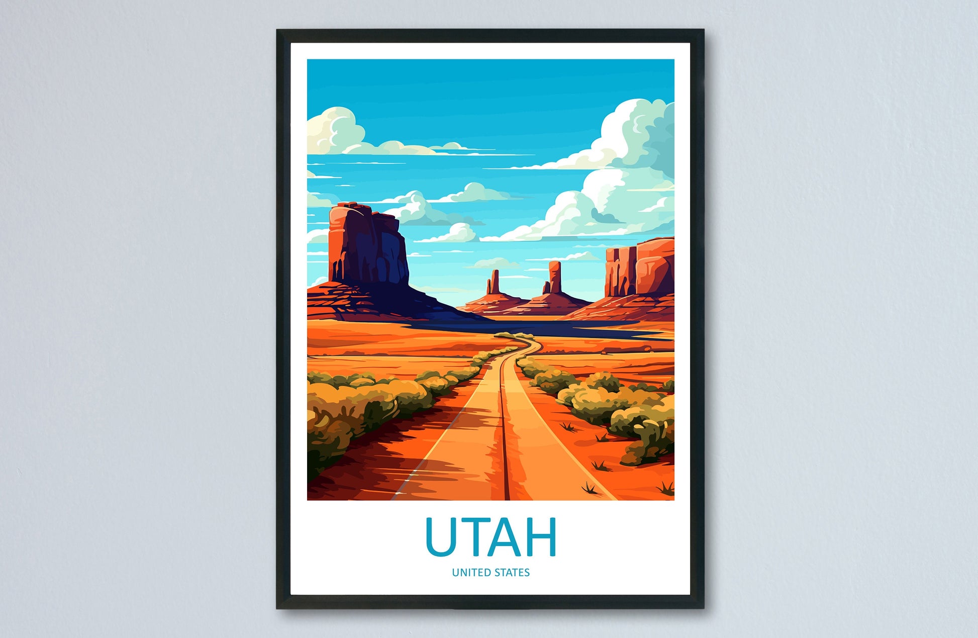 Utah Travel Print Wall Art Utah Wall Hanging Home Décor Utah Art Lovers Utah Art Lover Gift