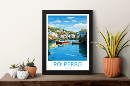 Polperro Travel Print Wall Art Polperro Wall Hanging Home Décor Polperro Gift Art Lovers Cornwall Art Polperro Gift