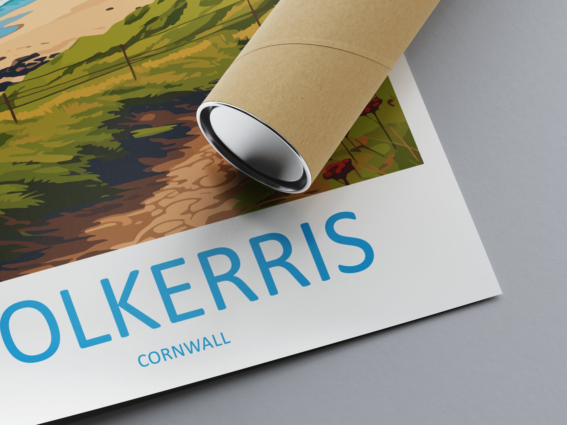Polkerris Travel Print Wall Art Polkerris Wall Hanging Home Décor Polkerris Gift Art Lovers Cornwall Art Polkerris Gift