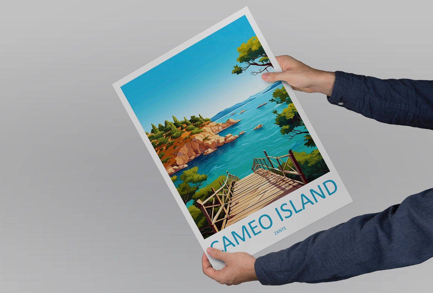 Cameo Island Travel Print Wall Art Cameo Island Wall Hanging Home Decor Cameo Island Gift Art Lovers Wall Art Print Athens Greece