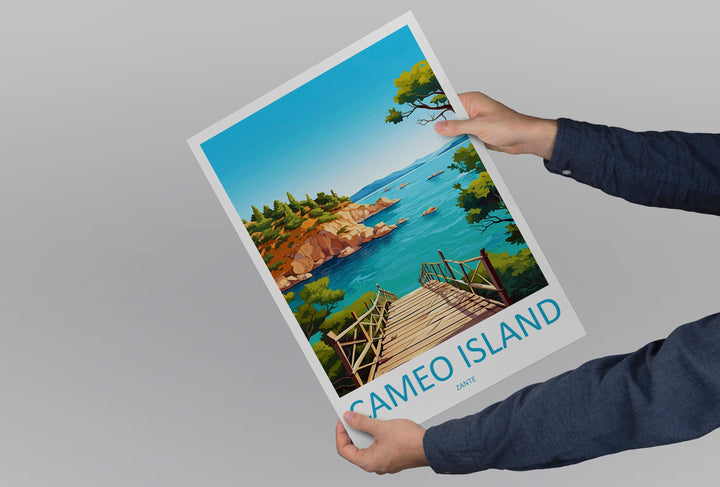 Cameo Island Travel Print Wall Art Cameo Island Wall Hanging Home Decor Cameo Island Gift Art Lovers Wall Art Print Athens Greece
